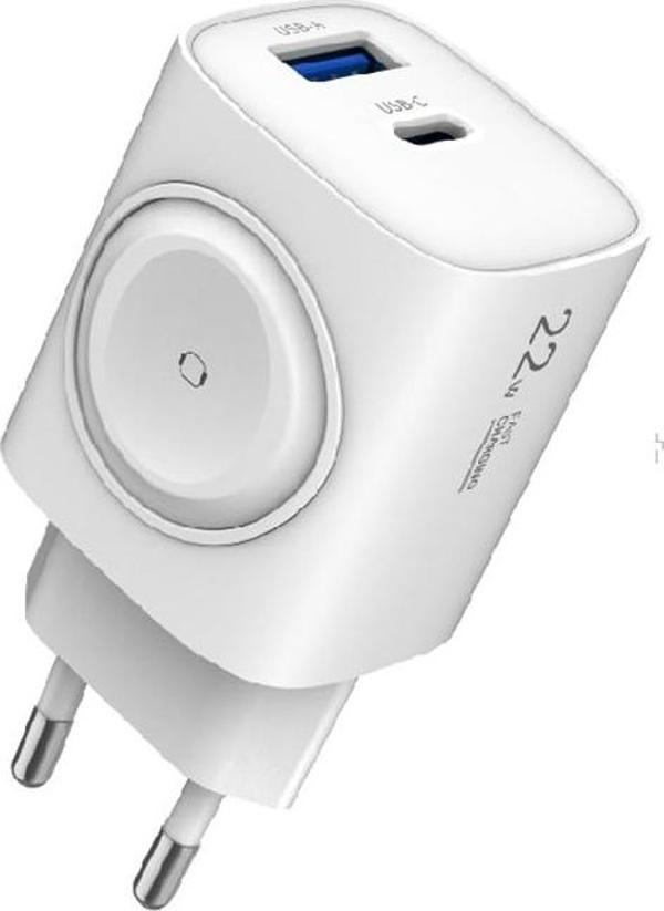 LinkTech C320 22W PD + USB + Akıllı Saat Şarj Adaptörü - Image 1