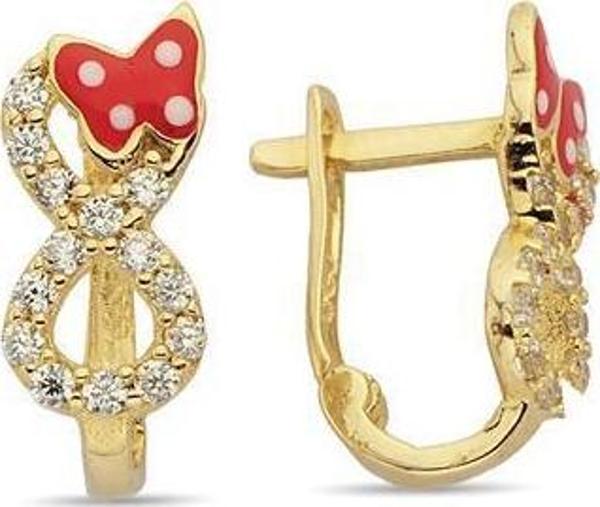 Altın Sonsuzluk Kelebek Taşlı  1,51 Gram - Image 1