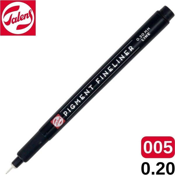 Talens Pigment Fineliner Teknik Çizim Kalemi Siyah 005 (0.20mm) / - Image 1