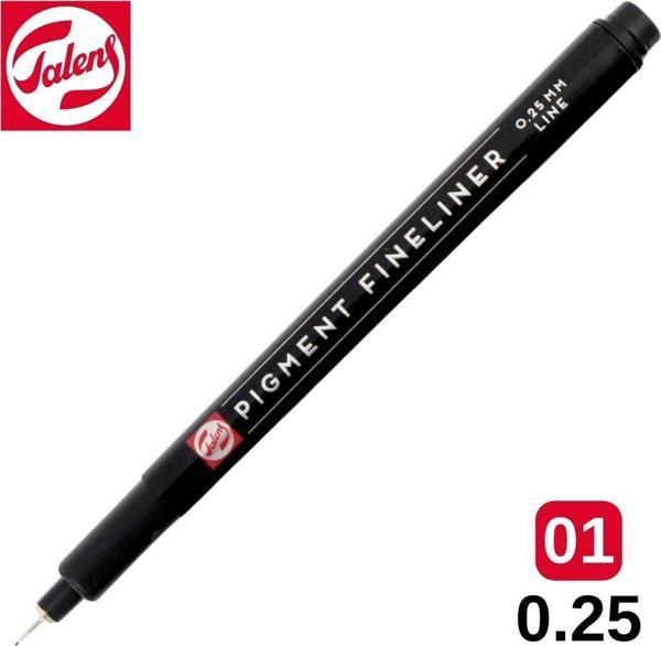 Talens Pigment Fineliner Teknik Çizim Kalemi Siyah 01 (0.25mm) / - Image 1