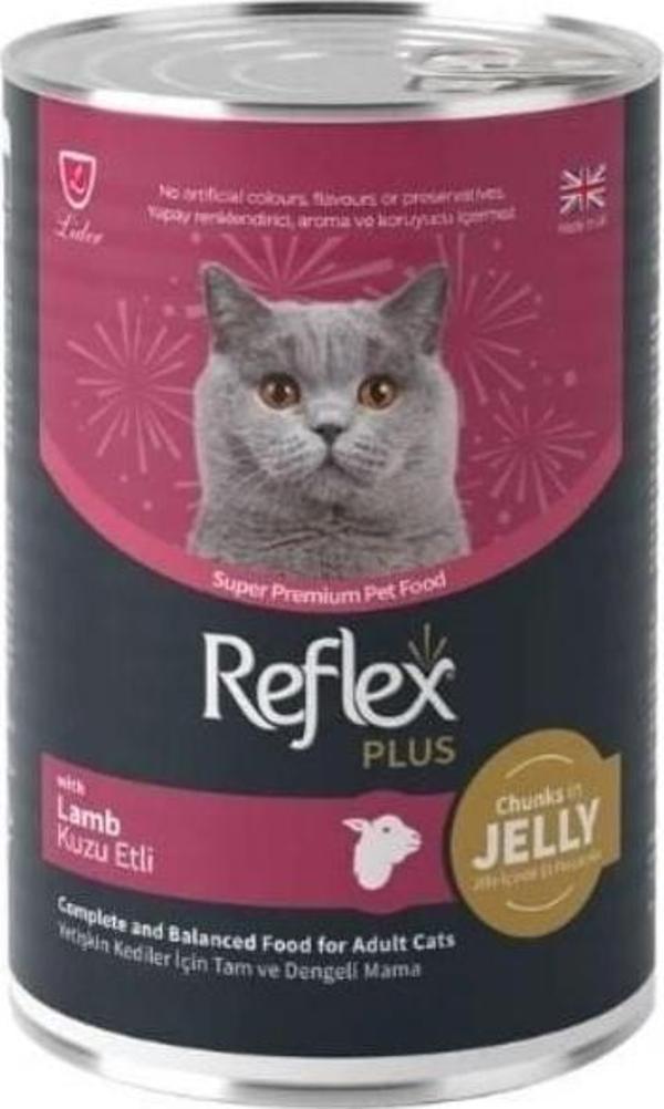 Reflex Plus Jöle Içinde Kuzu Etli Yetişkin Konserve Kedi Maması 400 gr - Image 1