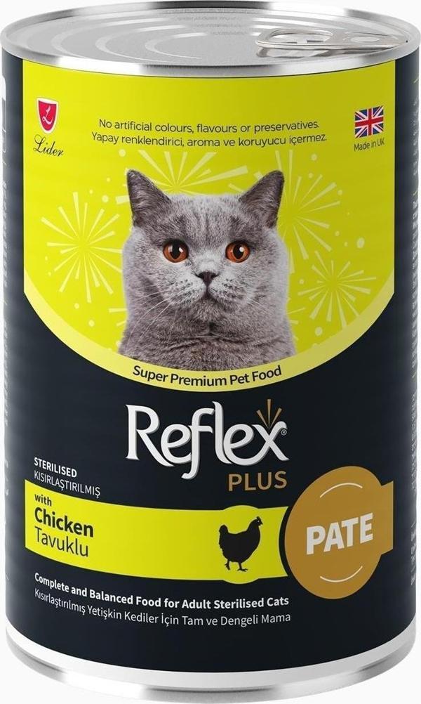 Reflex Plus Et Parçacıklı Tavuklu Kısırlaştırılmış Kedi Maması 400 gr - Image 1