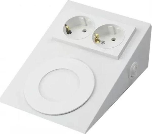 Mutfak Aydınlatma Tezgah Altı Led Prizli Led Aydınlatma Armatür Beyaz Metal - Image 1