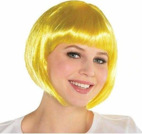 Sarı Renk Parti Peruğu Kısa Küt Saç - Image 1