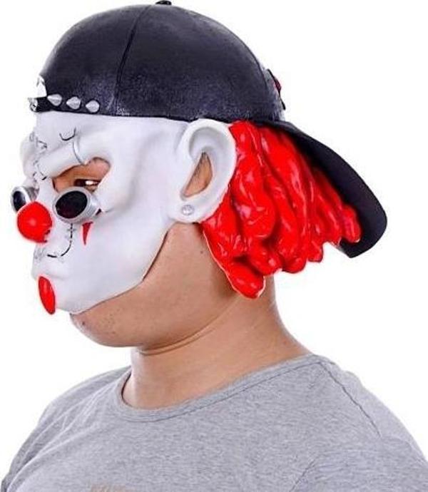 Lateks Şapkalı Gözlüklü Beyaz Maske - Image 1