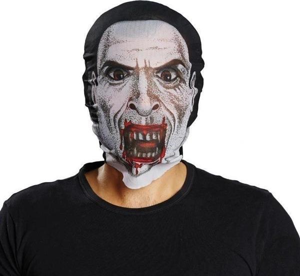 Kafaya Tam Geçmeli Bez Vampir Maskesi - Streç Korku Maskesi - 3D Baskılı Maske Model 2 - Image 1