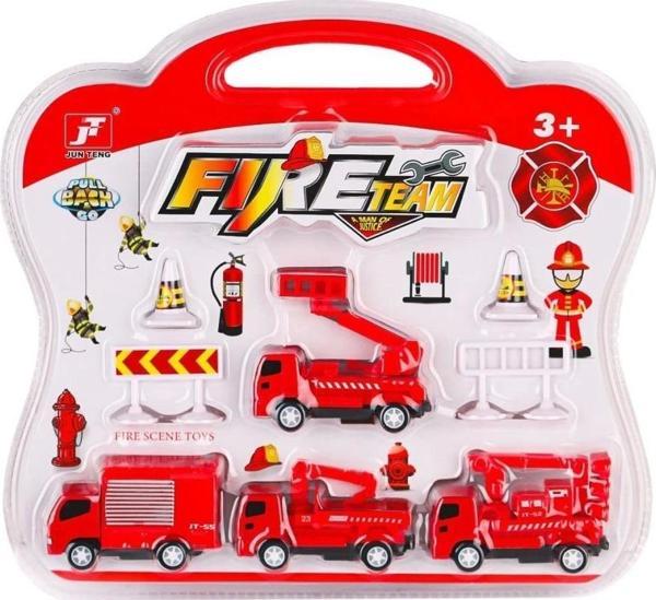 995A-10 Çek Bırak İTfaiye Araç Oyun Seti -Birliktoys - Image 1