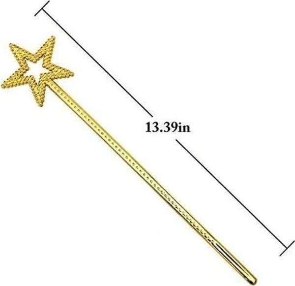 Altın Renk Yıldız Peri Asası Peri Değneği 34 Cm 1 Adet - Image 1