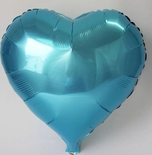 Kalp Balon Folyo Açık Mavi 45 Cm 18 Inç - Image 1