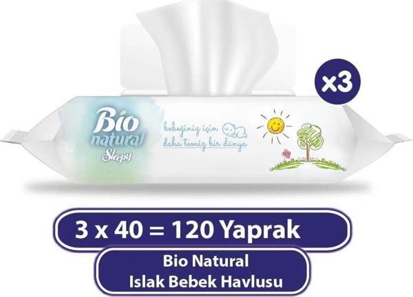 Nessiworld Sleepy Bio Natural Islak Havlu Mendil 3x40 120 Yaprak - Image 1
