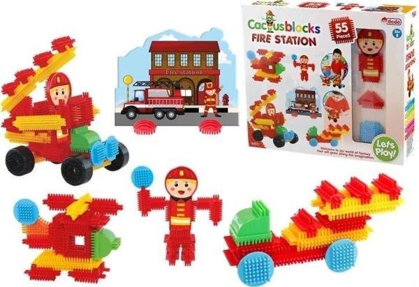 Dede Kaktüs Bloklar İTfaiye 55 Parça - Image 1