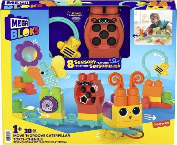 Hkn44 Mega Bloks® Hareketli Duyusal Gelişim Tırtılı 30 Parça +1 Yaş - Image 1