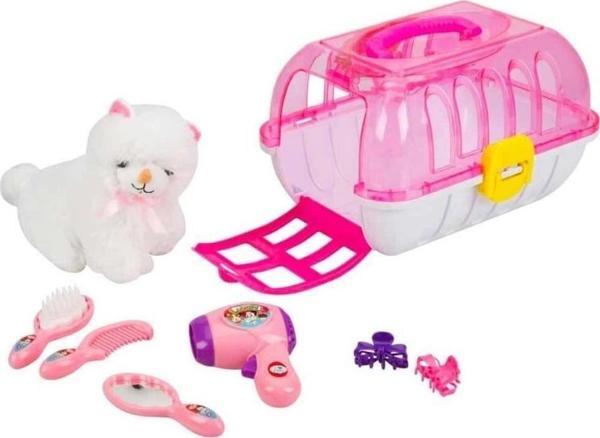 Çantalı Peluş Kedi Kuaför Seti - Image 1