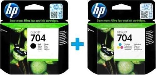 HP 704 Siyah CN692AE + 704 Renkli CN693AE Kartuş Seti - Image 1
