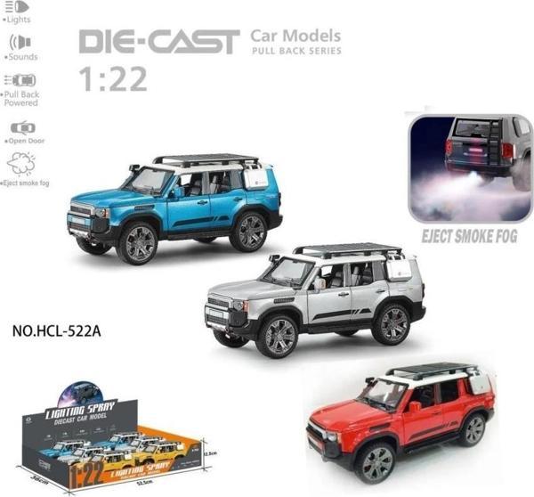 Hcl-522A Çek Bırak 1:22 Sesli Ve Işıklı Buharlı Off-Road Metal Jeep - Image 1