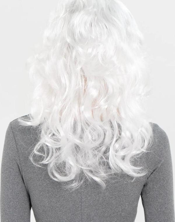 Beyaz Renk Kahküllü Dalgalı Uzun Parti Peruğu - Image 1