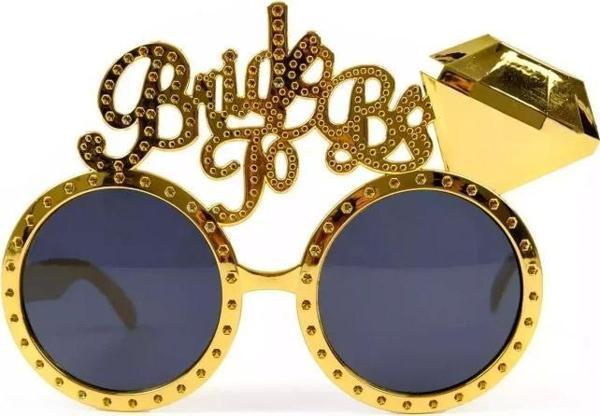 Altın Renk Bride To Be Yazılı Gelin Gözlüğü 15X10 Cm - Image 1