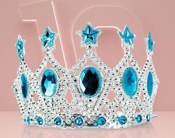 Çocukkraliçetacı-Maviyıldızi̇Şlemeliprensestacı15X7Cm - Image 1