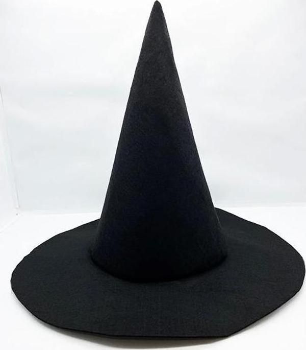 Siyah Renk Keçe Cadı Şapkası 35X38 Cm - Image 1