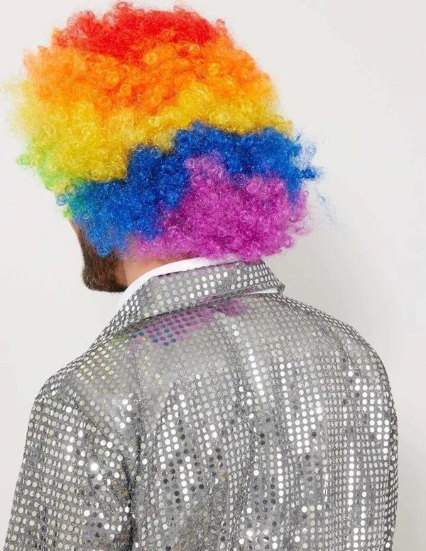 Rengarenk Kıvırcık Afro Bonus Peruk - Image 1