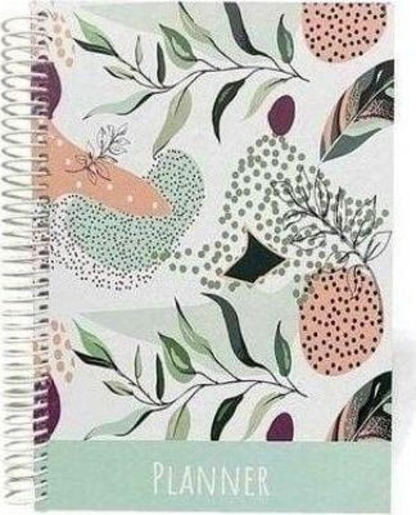 Lizy 17x24 Cm Sert Kapak Spiralli Tarihsiz Ajanda 4 Renk Baskılı Ajt01 - Image 1