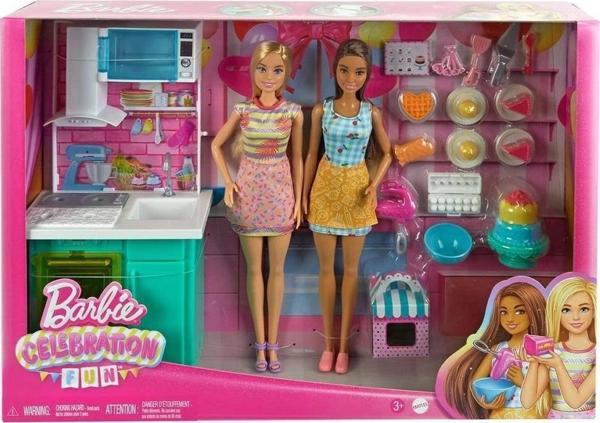 Hjy94 Barbie Brooklyn Ve Malibu Pasta Yapıyor Oyun Seti - Image 1