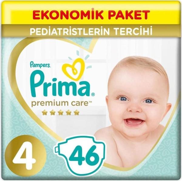 Nessiworld Prima Premium Care Bebek Bezi Ekonomik Paket 4 Beden 46 Adet - Image 1