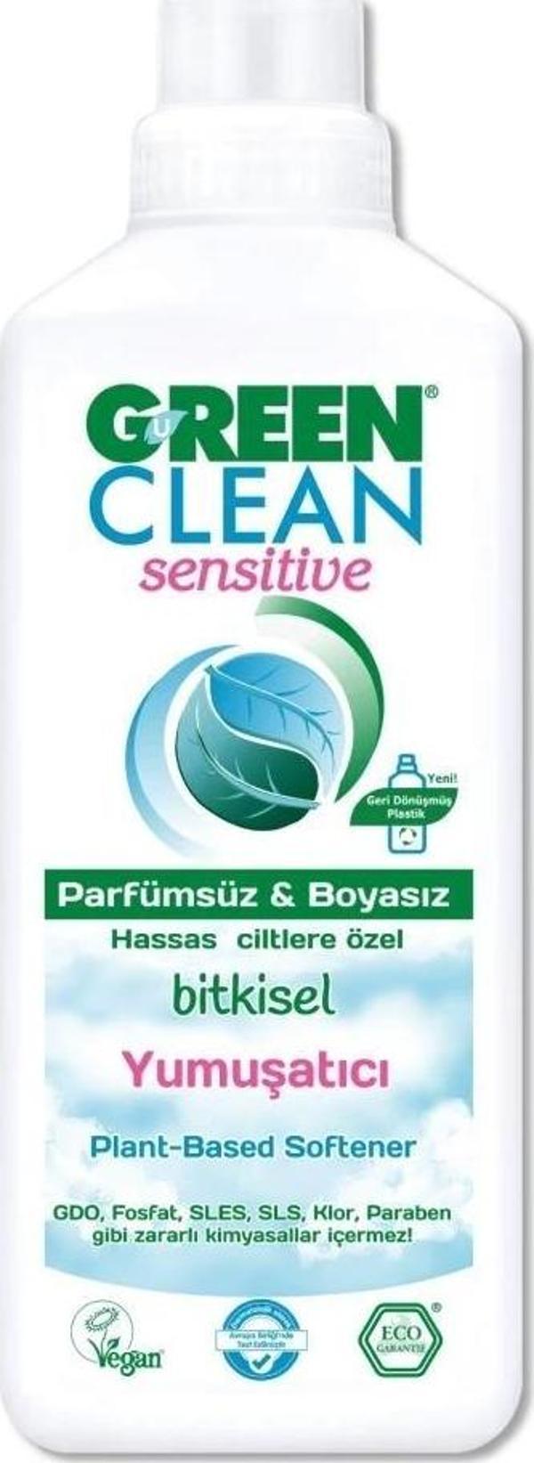 Green Clean Sensitive Parfümsüz Bitkisel Yumuşatıcı 1000Ml - Image 1
