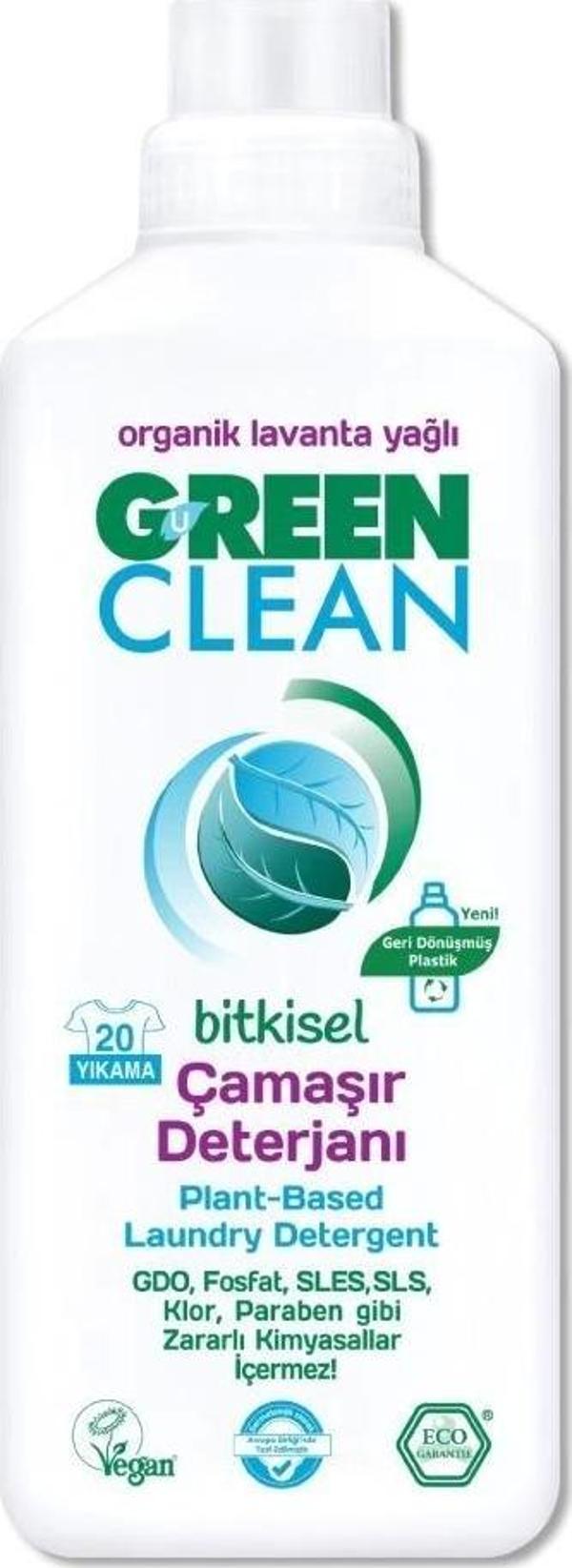 Green Clean Bitkisel Çamaşır Deterjanı 1000 Ml (20 Yıkama) - Image 1