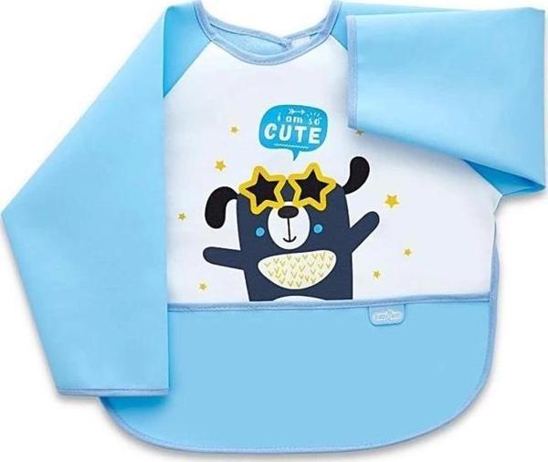 Poli Muşamba Kollu Mama Önlüğü 034 Mavi - Image 1