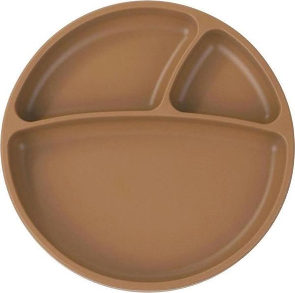 Porsiyon Vakum Tabanlı Silikon Tabak Woody Brown - Image 1