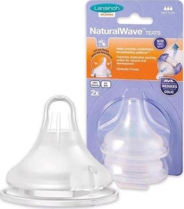 Natural Wave Biberon Emziği Yavaş Akış 2Li - Image 1