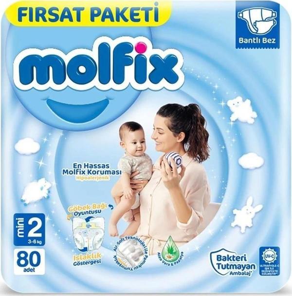 Nessiworld Molfix Bebek Bezi Fırsat Paketi 2 Beden 3-6 Kg 80 Adet - Image 1