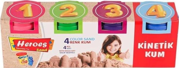 Nessiworld KUM-022 Heroes Kinetik Kum 4'lü -Eren Eğitici Oyuncak - Image 1