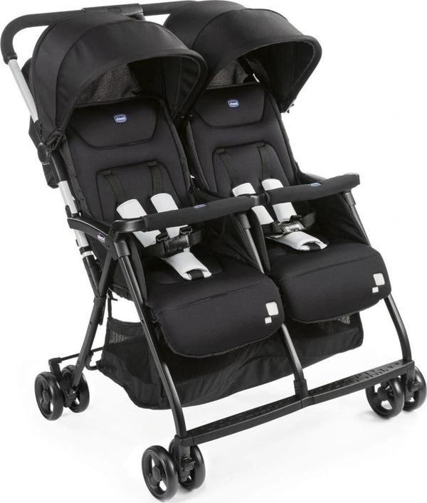 Chicco Ohlala Twin İKiz Bebek Arabası Black Nigth - Image 1