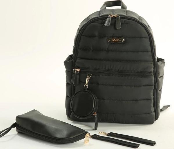 M&Y Puff Anne Bebek Bakım Sırt Çantası 7335 Siyah - Image 1