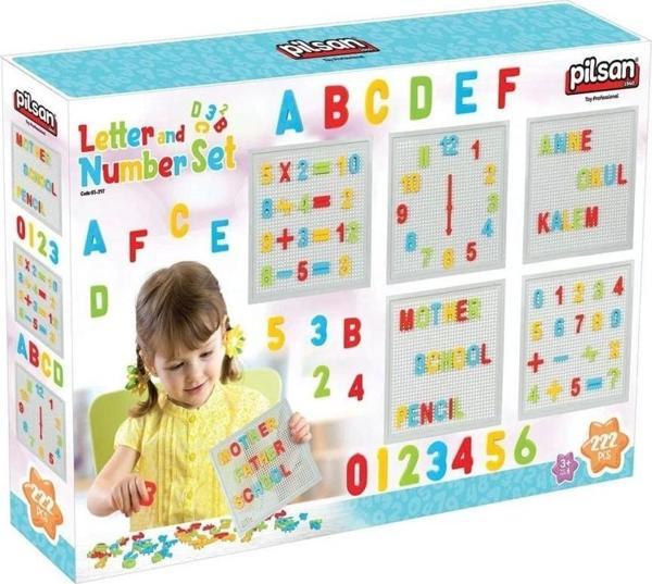 03 297 İNovatif Harf Ve Rakam Seti 222 Parça -Pilsan Oyuncak - Image 1