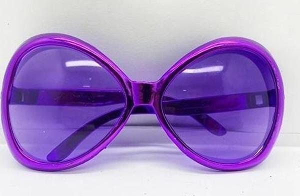 Yeşilçam Temalı Parti Gözlüğü Mor Renk 7X16 Cm - Image 1