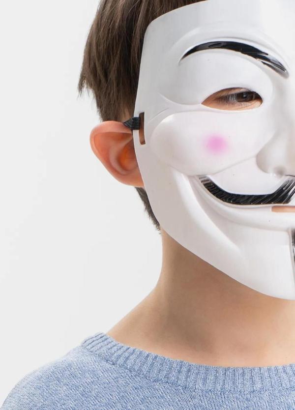 Beyaz Renk Pembe Yanaklı İThal V For Vendetta Maskesi - Image 1