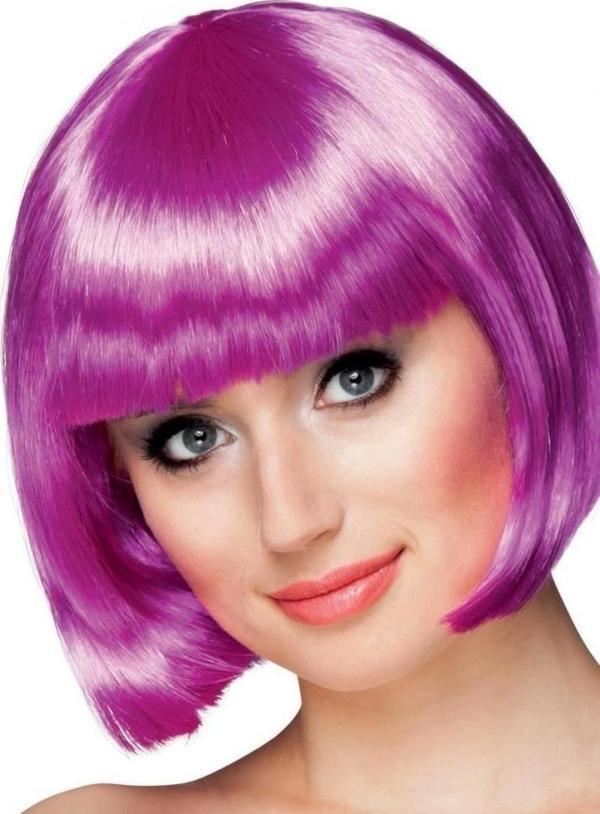 Mor Renk Parti Peruğu Küt Saç - Image 1