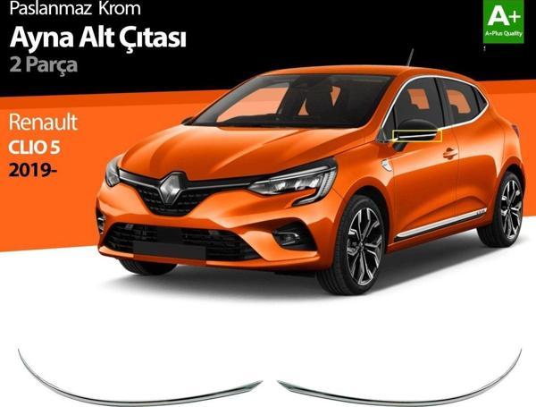 Renault Clio Uyumlu 5 Krom Ayna Alt Çıtası 2 Parça. 2019 Ve Üzeri - Image 1