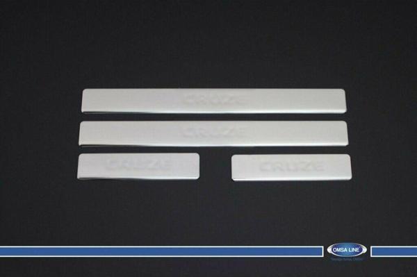 Chevrolet Cruze Uyumlu Krom Kapı Eşiği 4 Parça Çelik 2009 Ve Sonrası - Image 1