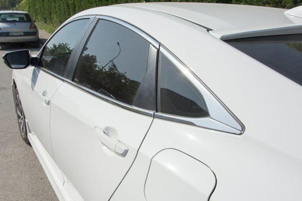 Honda Civic Uyumlu Fc5 Krom Cam Çıtası 8 Parça. 2016 Ve Sonrası - Image 1