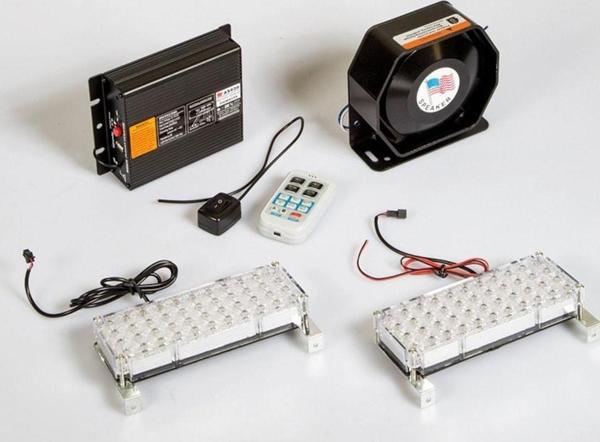 Mikrofonlu LED Uyumlu İkaz Lamba Metal Uzaktan Kumandalı (13Sesli) - Image 1