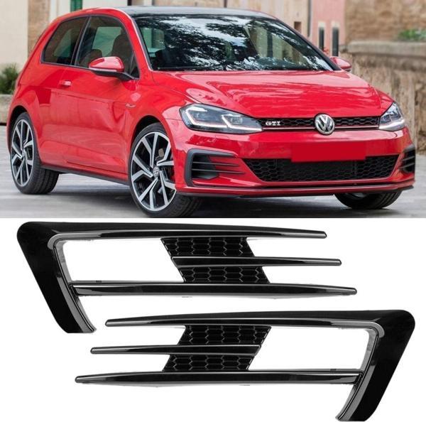 Volkswagen Golf Uyumlu 7 Sis Farı Çerçevesi Piano Black 2014-2017 - Image 1