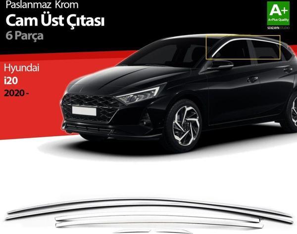 Hyundai İ20 Uyumlu Krom Cam Üst Çıtası 6 Parça. 2020 Üzeri - Image 1