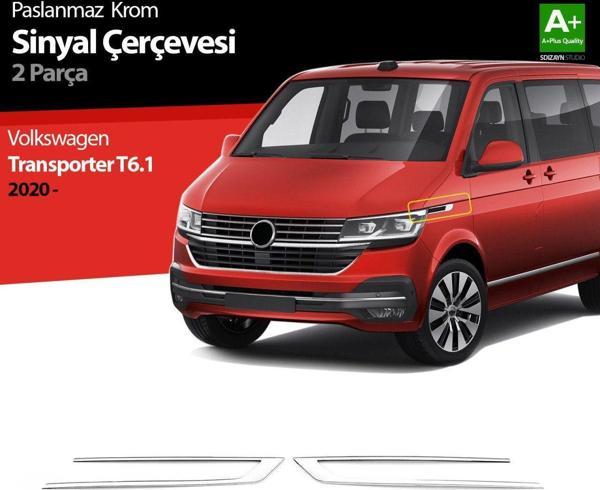 Volkswagen Transporter Uyumlu T6.1 Krom Sinyal Çerçevesi 2 Parça. 2020 Üzeri - Image 1