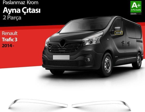Renault Traffic Uyumlu Krom Ayna Çıtası 2 Parça. 2014 Üzeri - Image 1