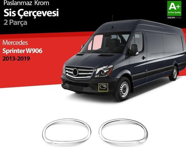 Mercedes Sprinter Uyumlu W906 Krom Sis Çerçevesi 2 Parça. 2013-2018 - Image 1