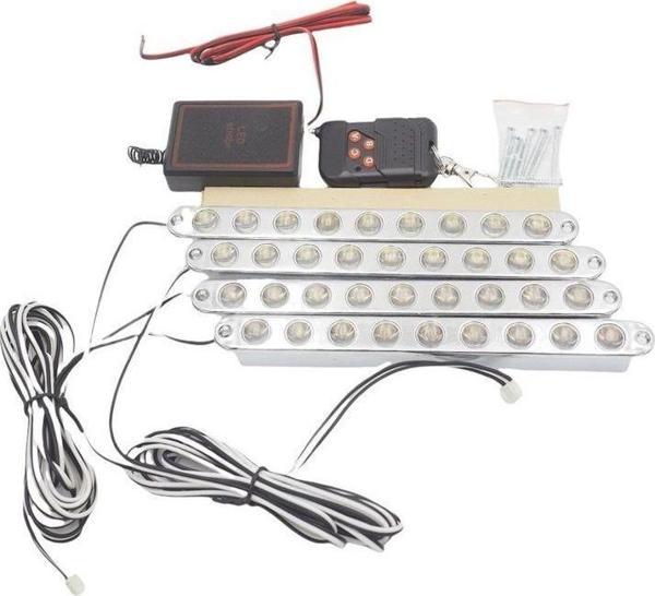 4X9 Ledli Panjur Çakar Lamba Kırmızı/Beyaz-Mavi/Beyaz 54W /Lapa182-1 - Image 1